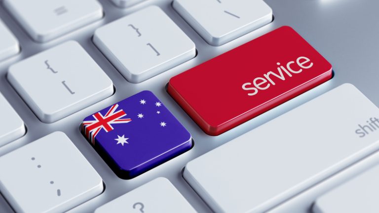 Laptop with Australian Flag